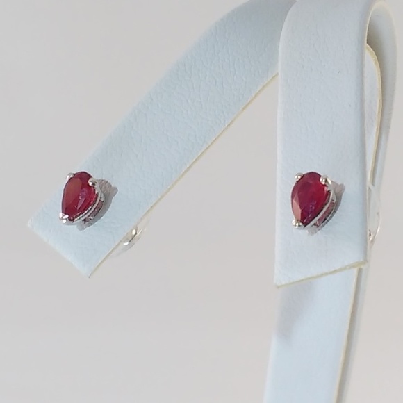 Ruby Natural Gemstone Earrings 1 Carat tw - Picture 2 of 6